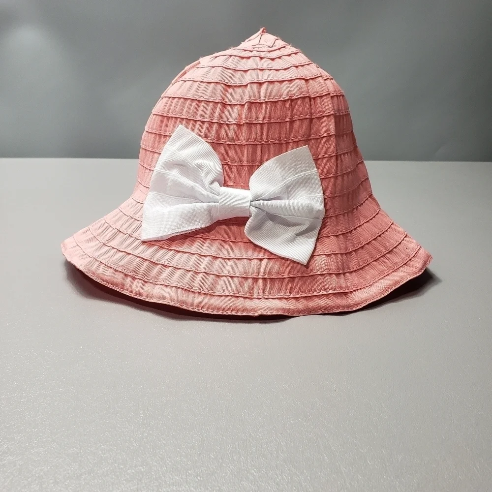 Bcbg girls toddler pink bow hat one size